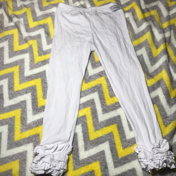 White Ruffle Pants - Picture 2 of 5